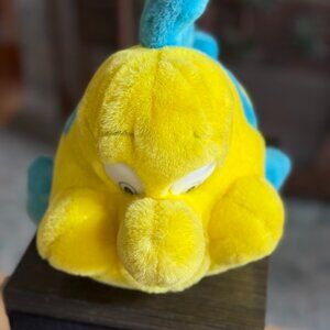 Disney Authentic Original The Little Mermaid Flounder 10" Plush Stuffed Animal